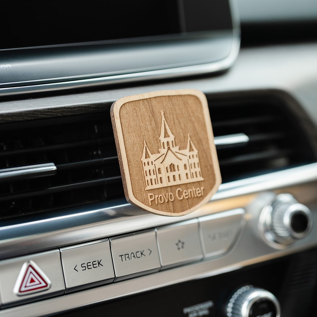 Provo City Center Temple Wooden Car Ornament