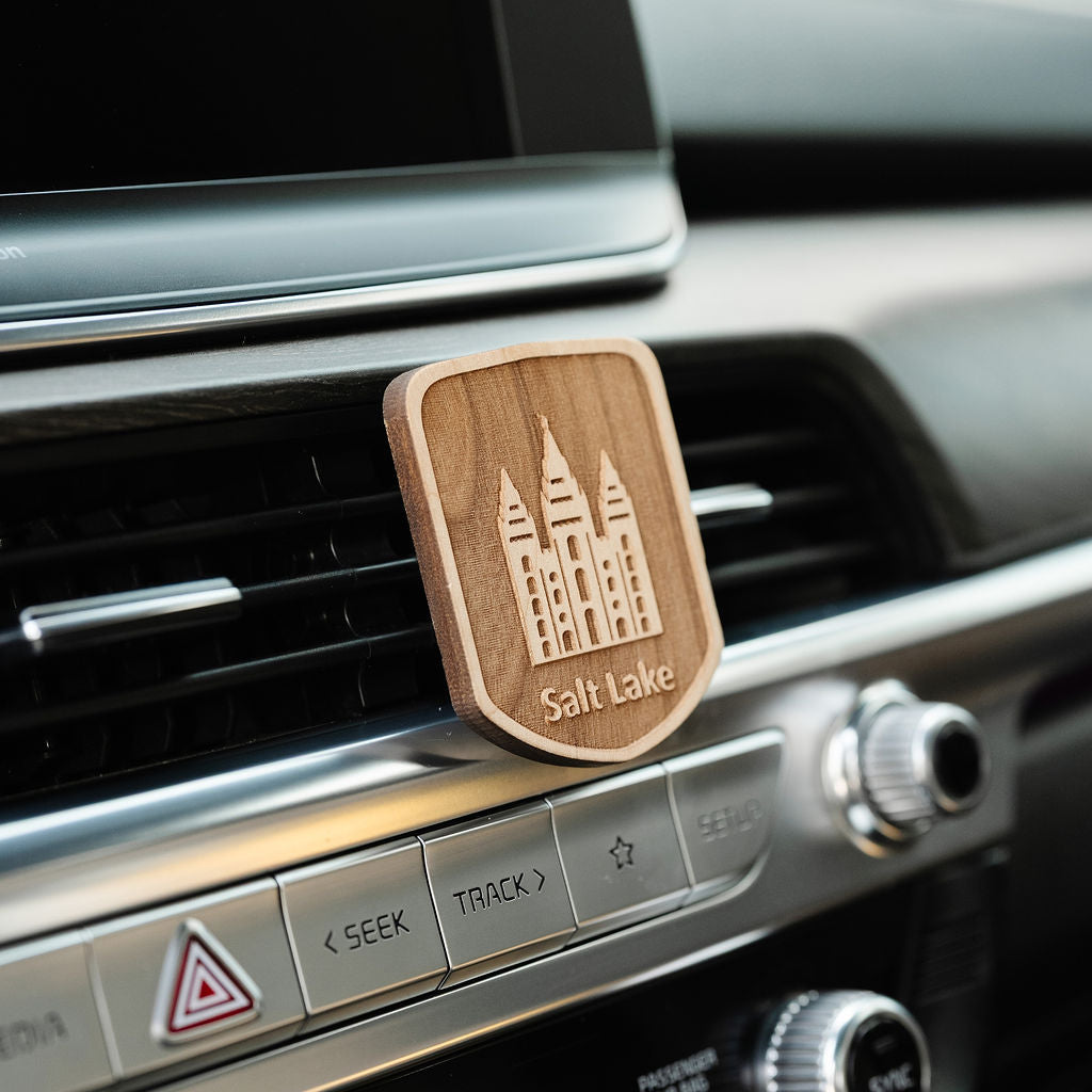 Salt Lake Temple Wooden Car Ornament