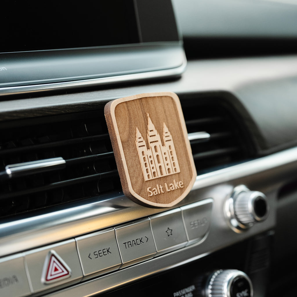 Salt Lake Temple Wooden Car Ornament