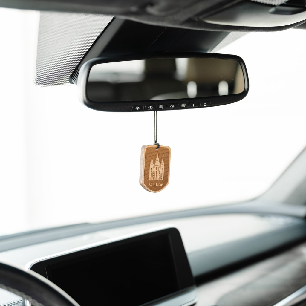 Salt Lake Temple Wooden Car Ornament