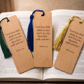 2026 Youth Theme Bookmark – Moses 6:34 Wooden Scripture Bookmark