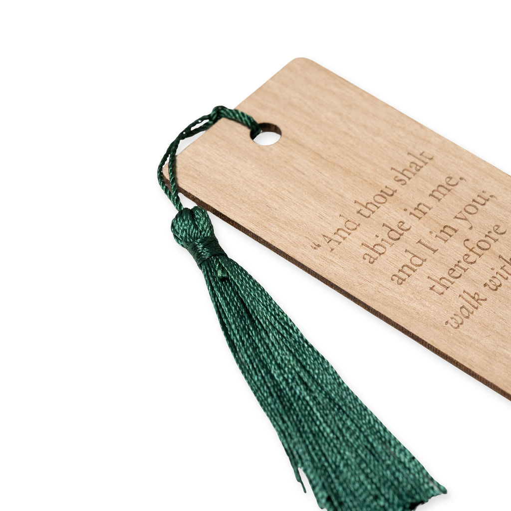 2026 Youth Theme Bookmark – Moses 6:34 Wooden Scripture Bookmark
