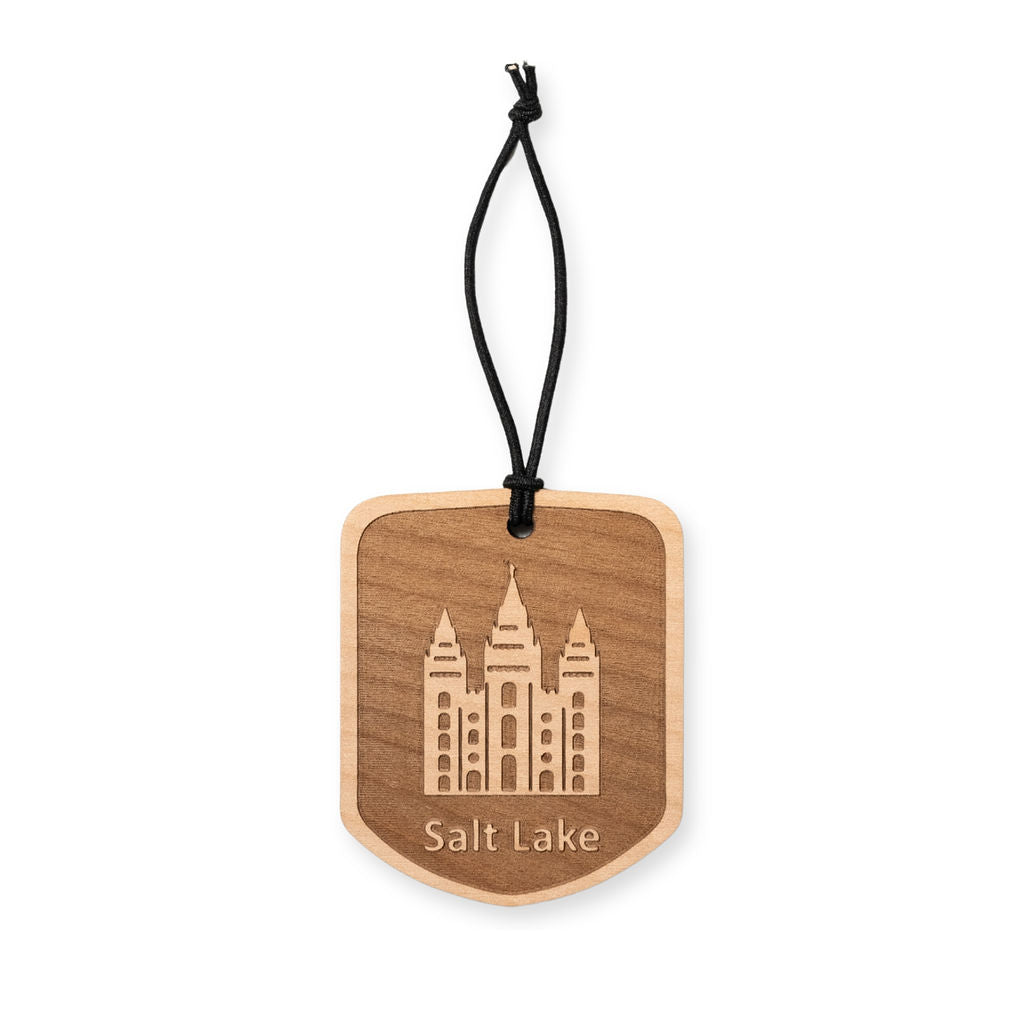 Provo City Center Temple Wooden Car Ornament