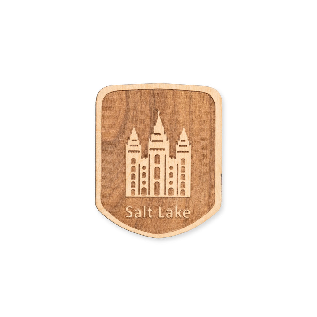 Salt Lake Temple Wooden Car Ornament